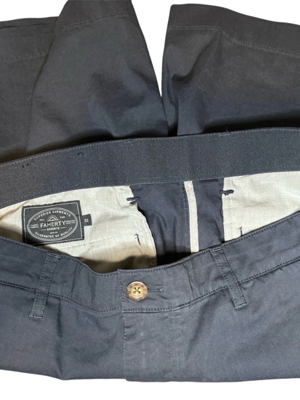 Faherty Navy Chino Shorts Size 32